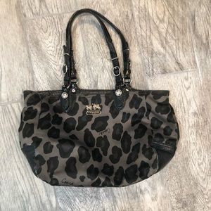 Leopard print coach handbag